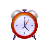 Happy clock icon