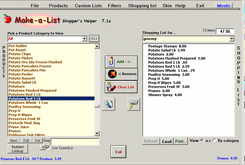 GrocWin Shopping List Utility icon