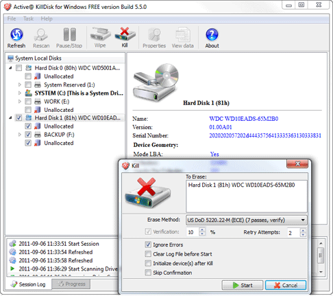 Active@ KillDisk Screenshot