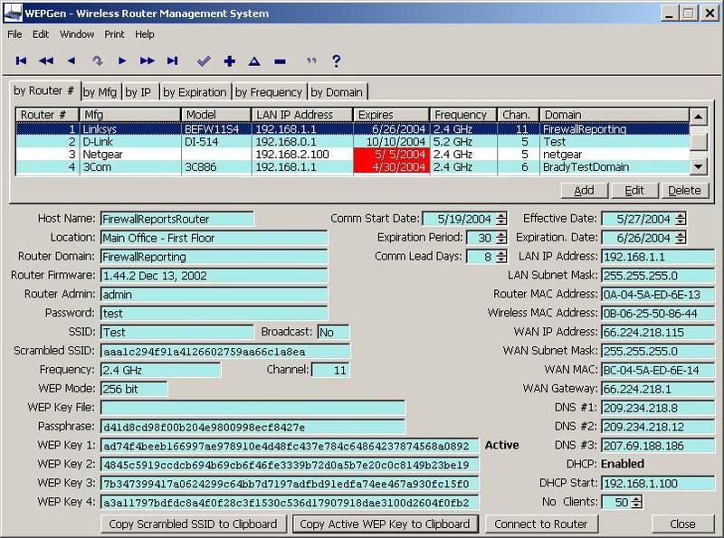 Wi-Fi WEP Key Generator Screenshot