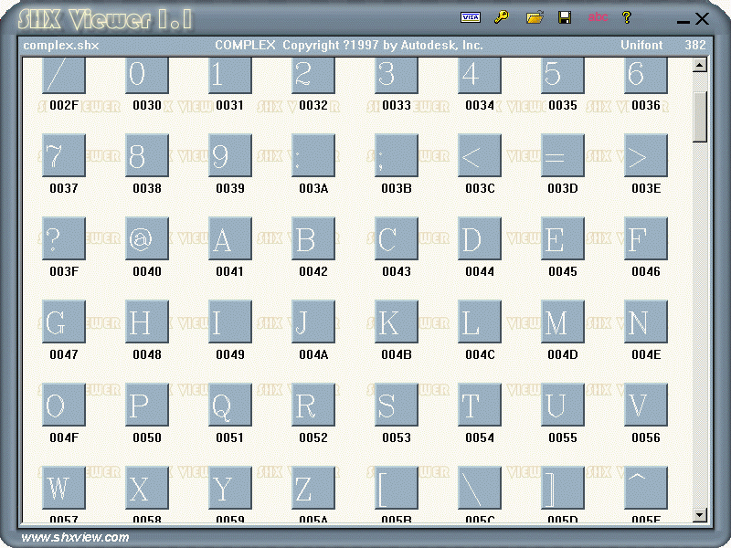 SHX Viewer Screenshot